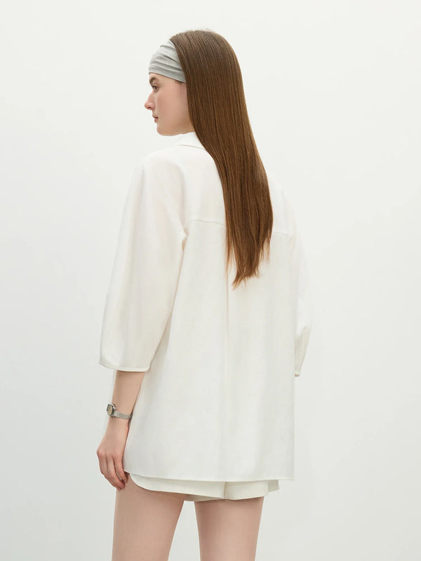Linen Breeze Casual Summer Blouse alternatif görünüm