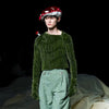 Counter-Culture Silk Velvet Asymmetrical Collar T-Shirt