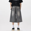 Airy Lightweight High Street Wide Denim Shorts