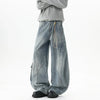2000s High Street Bell Leg washing Big Pocket Denim