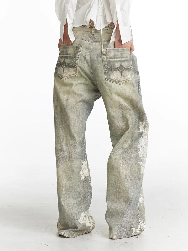 Classic Metro Rebel Graphic Print Relaxed Denim alternatif görünüm