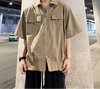 Zip-Detail Pocket Retro Short Shirt