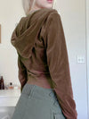 2000s Crystal Heart Zip-Up Sweatshirt
