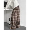 Plaid Ease Wide-Leg