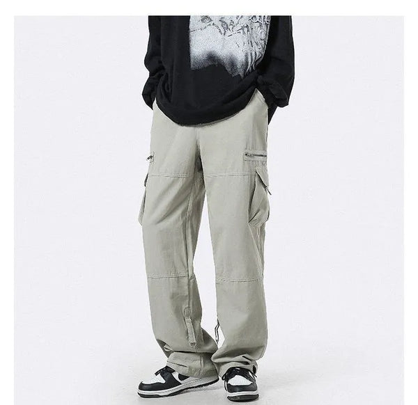 Oversized Zip-Up Street Pants alternatif görünüm