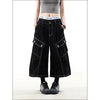 Metro Sleek Heritage High-Rise Blue Relaxed Denim Shorts
