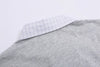 Everyday Unstructured Fit Fake Two-Piece Letter Print Collar-Knit T-Shirt