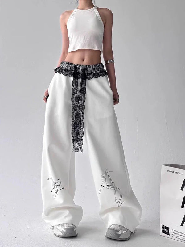 Y2K Kelebek Baskılı Jogger, önden görünüm — Navra Wear
