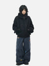 Stud Ear Dark Patchwork Hood