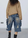 Timeless Casual Emo Utility Denim Shorts