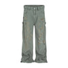 Heritage Ice Faded Paint Splash Utility Denim