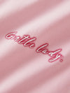 O-Neck Slimming Print Letter Contrast T-Shirt