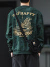 Flag Print Cotton Boxy Sweatshirt