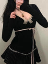 Deep Trim Lace Bandage Cute T-Shirt