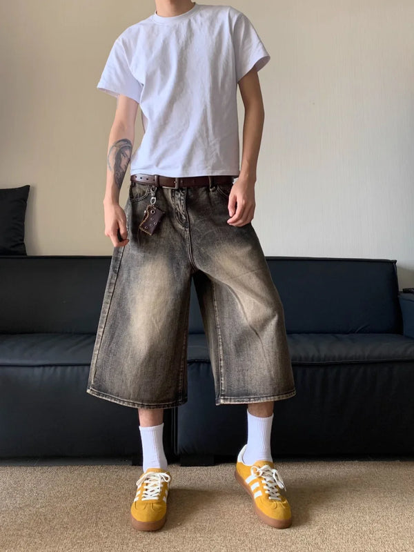Heritage Rinse Wrinkle Denim Shorts