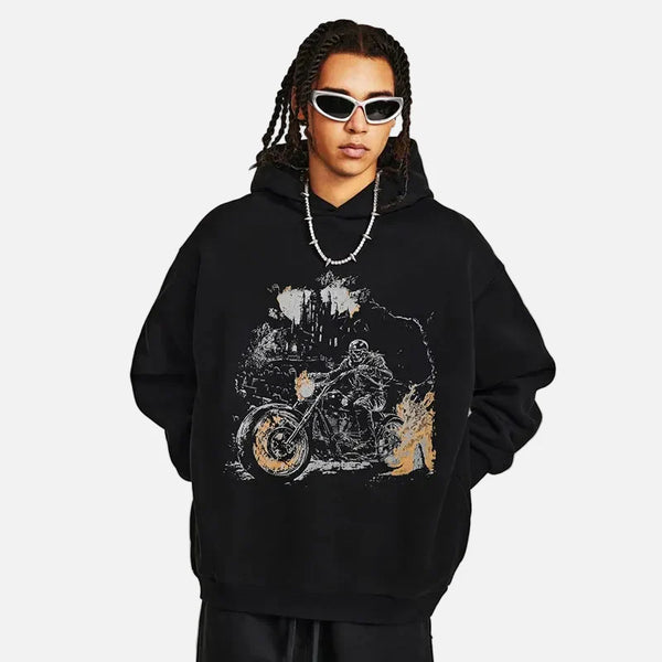 Moto Graphic Cotton Sweatshirt