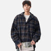 Plaid Drawstring Hood Easy Shirt