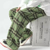 Düz Kesim Ekose Jogger, yan görünüm — Navra Wear