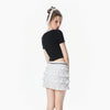Time-Worn Freedom-State Letter Print Midriff T-Shirt