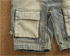 Blown Out Cargo Denim Shorts