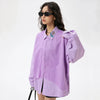 Violet Rose Print Womens Woven Top