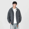 Ekose Fermuarlı Oversize Sweatshirt, arka görünüm — Navra Wear