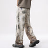 Metro Western Graphic Torn Relaxed Bell Leg Denim
