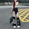 Elevated High-Rise Torn Dark Denim