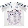 Kedi Baskılı Tişört, stil görünüm — Navra Wear
