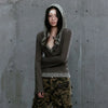 Dirty-Art Aesthetics Hooded Washed-Out Hoodie