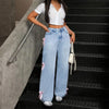 Women Rinse Relaxed High-Rise Denim