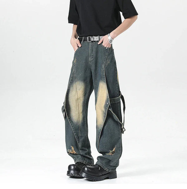 Easy Metro Oversized Blue Dark Utility Denim alternatif görünüm
