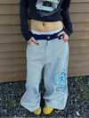 Japanese Style Stripe Stitchwork Boyfriend Denim
