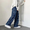 Patchwork Bol Kesim Pantolon, yakın çekim — Navra Wear