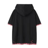 New-Millennium Metamorphosis Print Hooded Short Sleeve Ripped T-Shirt