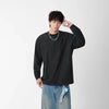 Neck Crew Textured Comfortable Long Sleeve T-Shirt