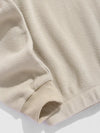 Geo Block Quarter-Zip Casual Top
