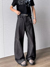 Cyber Graphic Mosaic Relaxed Black Denim