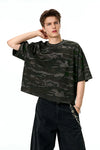 Urban Field-Pattern Boxy-Fit T-Shirt