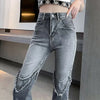 Heritage Bell Torn High Waisted Denim