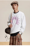 Y2K Spike Detaylı Sweatshirt, model üzerinde — Navra Wear