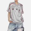 Stars-Spangled Heat-Wave Short-Sleeved Leather T-Shirt