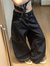 Western Style Blue Relaxed Classic Bell Leg Denim