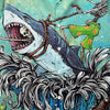 Great White Aloha Hawaiian Print Top