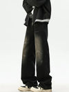 Vintage Yıkanmış Yırtık Detaylı Wide Leg Jean Pantolon, stil görünüm — Navra Wear