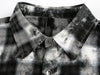Faded Plaid Tie-Dye Street Long Shirt