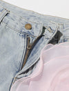 Botanical Vine Fairycore Stitchwork Denim