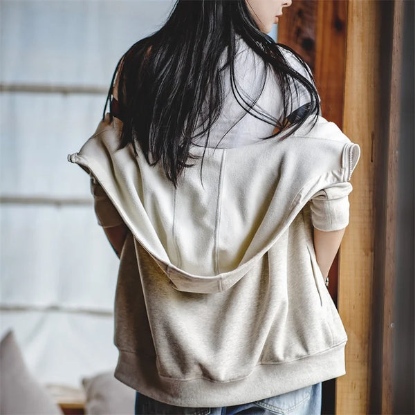 Heavy Fleece Warm Hood Sweatshirt alternatif görünüm