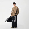 Yıkanmış Bisiklet Yaka Sweatshirt, önden görünüm — Navra Wear