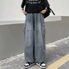 2000s versatile Relaxed Bell Leg Utility Denim